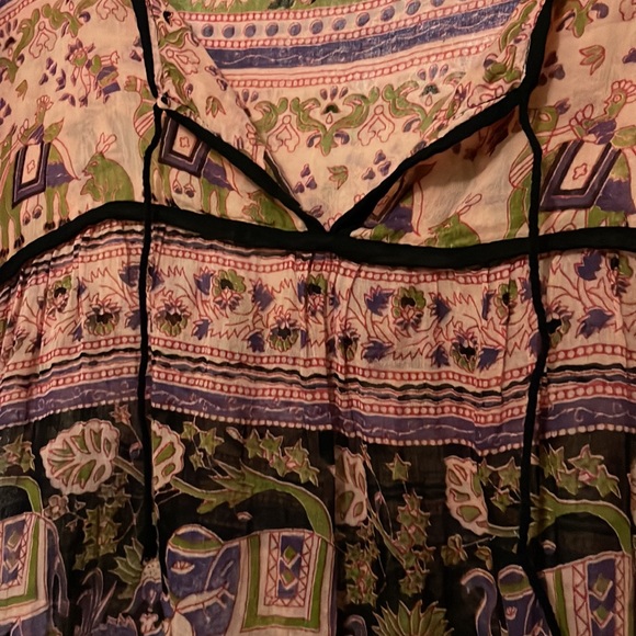 Sheer cotton print Path of the Spirit XL print tunic, hard to find, great cond. - Picture 3 of 11